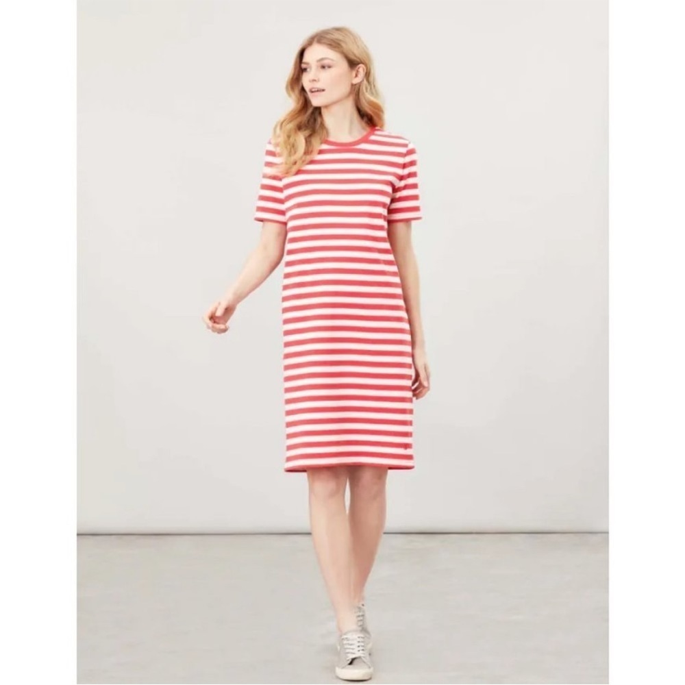 Joules Liberty A-Line Jersey Dress Poppy Stripe Preppy Nautical